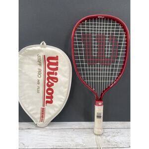 Vintage Wilson Staff Pro High Beam Series Red Racquet Racket XS T9126 W/Cover